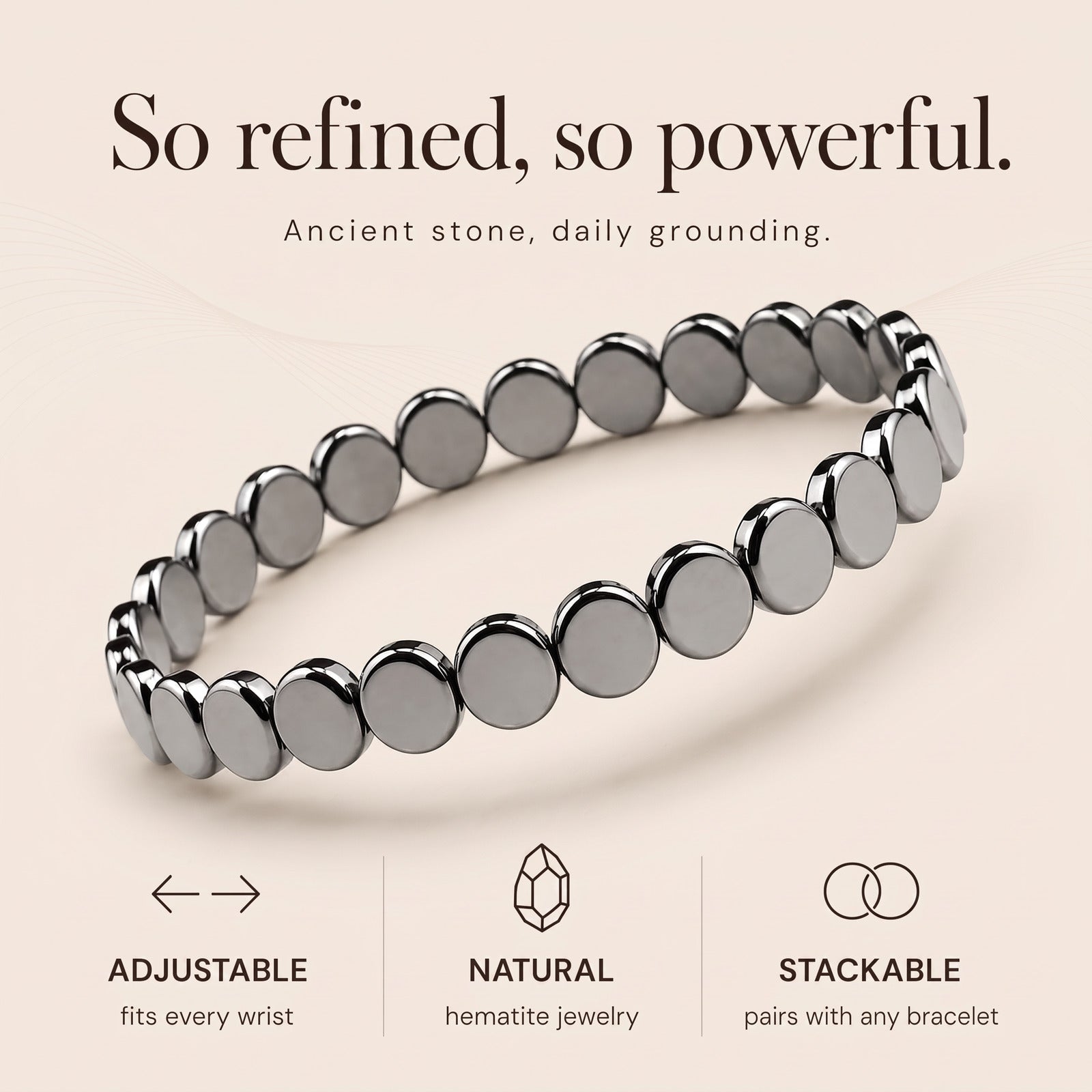 Magneva WW Hematite — The Iron Bracelet for Menopause